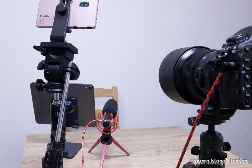 机にRODE VIDEOMIC GOiiをセットしてYouTube動画を動画を撮影します。