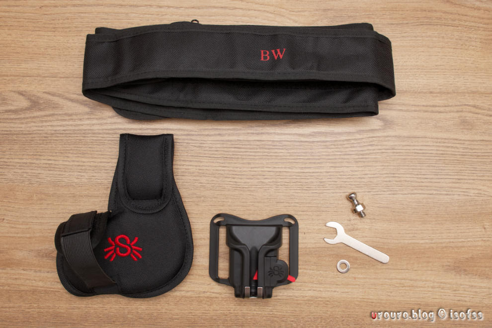 SPIDER CAMERA HOLSTER BLACK WIDOW KIT同梱品一覧。