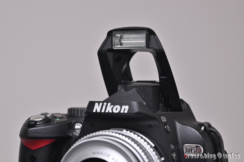 Nikon D60には内蔵ストロボが備わっている。あまり使うことはないけども有れば嬉しい。
