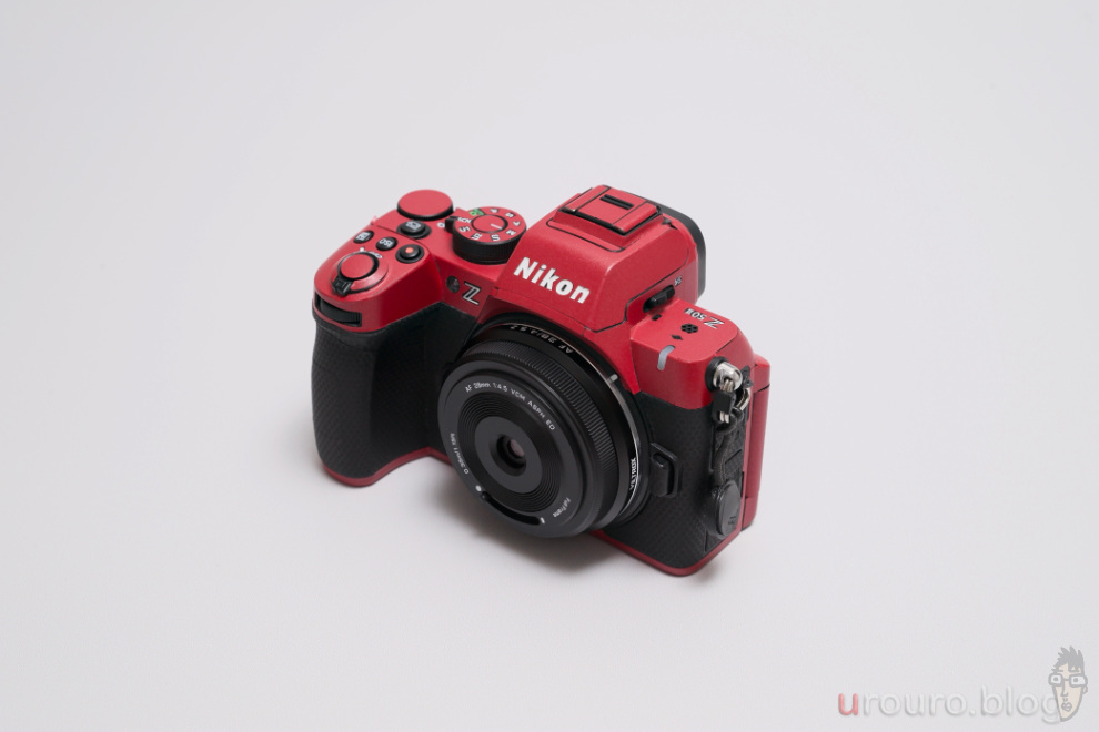 Viltrox AF 28mm F4.5 Chip Z とZ50IIの組み合わせ。これで630gなのだ。とても軽い。