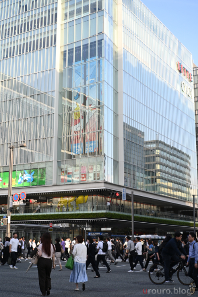 SG-image 35mm F1.2で博多駅の交差点を撮影。ピクチャーコントロールはスタンダード。