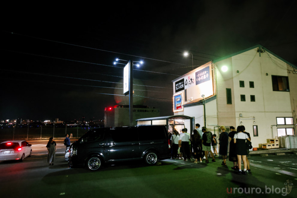 暗い環境で絞りを開けたいところだったが忘れていた。天ぷら屋に並ぶ人並みをViltrox AF 15mm F1.7 AIR で撮影。