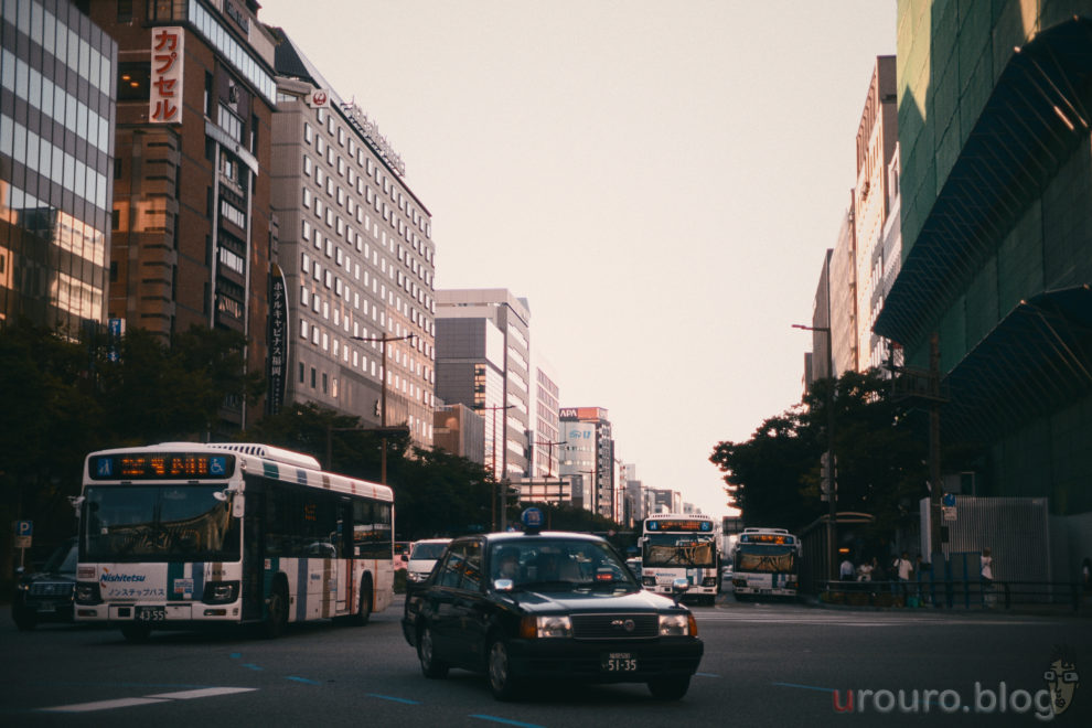 MR.DING Noxlux DG 50mm F1.2 のRAWデータをDehancerで加工。夕方の街並みをフィルムライクに撮影。